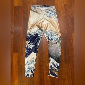 Black Milk Clothing The Great Wave Leggings Large